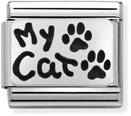 Nomination Classic Cat Oxidised Sterling Silver & Steel Charm 330102/36