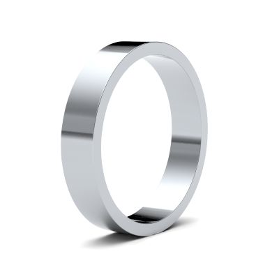James Moore Wedding Ring | 9 Karat Weißgold | 4 mm | leicht | Größe flach | ag_4llf-9w AG_4LLF-9W