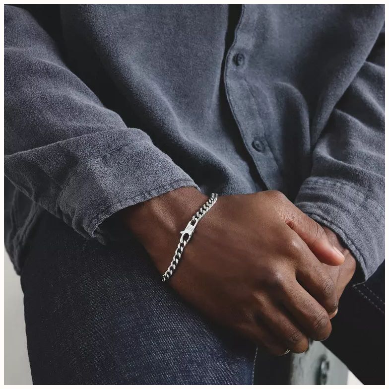 Thomas Sabo Rebel Steel Stainless Steel Curb Chain Bracelet A2251-S01-53-L20 - alternate view 3