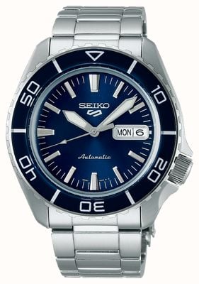 Seiko 5 спортивных часов skx bluetone redux (42,5 мм), синий циферблат/браслет из нержавеющей стали SRPK97K1