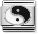 Nomination Classic Yin Yang Sterling Silver & Steel Enamel Charm 330202/14
