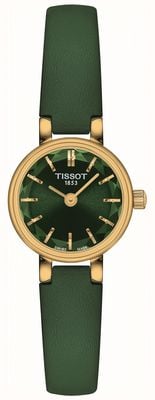 Tissot Женские прекрасные | зеленый граненый циферблат | зеленый кожаный ремешок T1400093609100