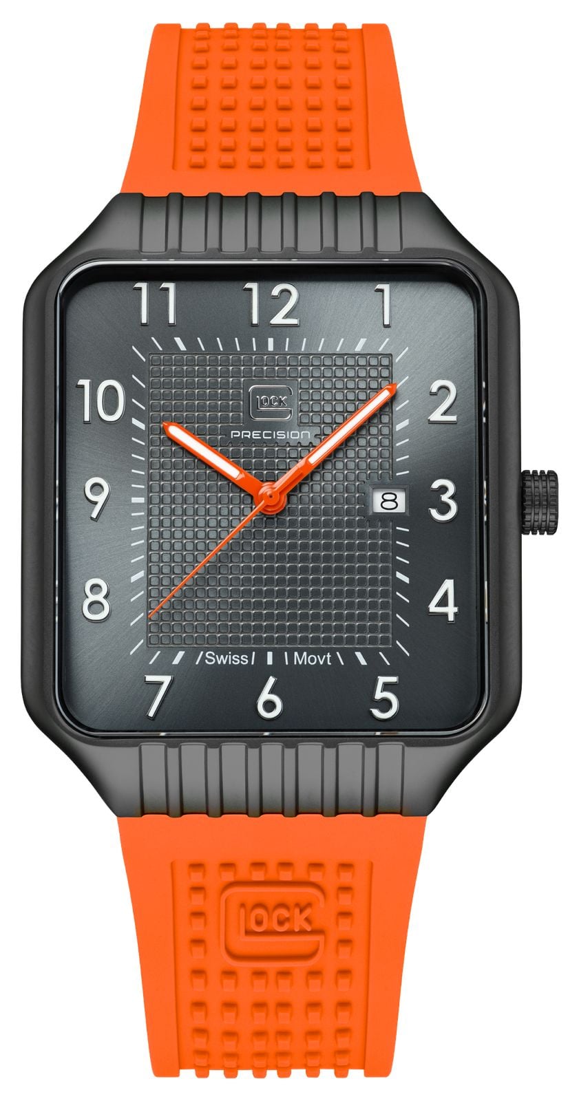 GLOCK Precision Cadran carrÃ© (38 mm) en bronze / bracelet montre