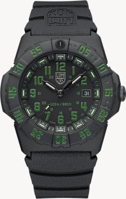 Luminox Navy Seal 3550 Series (44mm) Black Dial / Black NBR Rubber Strap Watch XS.3567