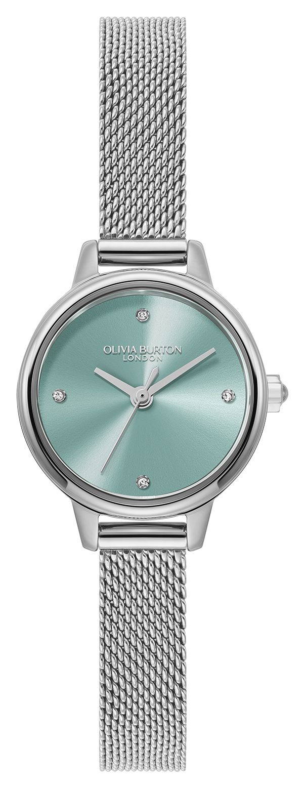 Olivia Burton Mini classique (23 mm) cadran bleu / bracelet montre