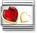 Nomination Classic Heart 18ct Gold & Steel Charm 030611/05