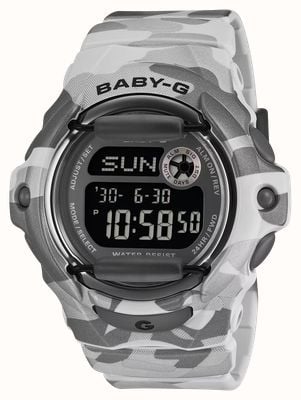 Casio G-Shock Baby-G camouflagereeks (42,6 mm) digitaal display / grijs camouflage kunststof band BG-169CMB-8ER