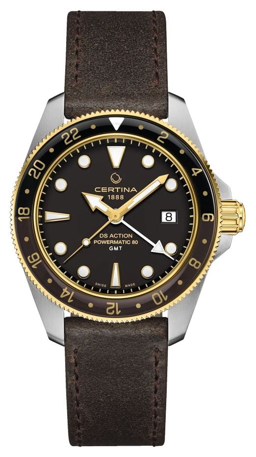 Certina Ds action gmt powermatic 80 (41mm) cadran noir / montre