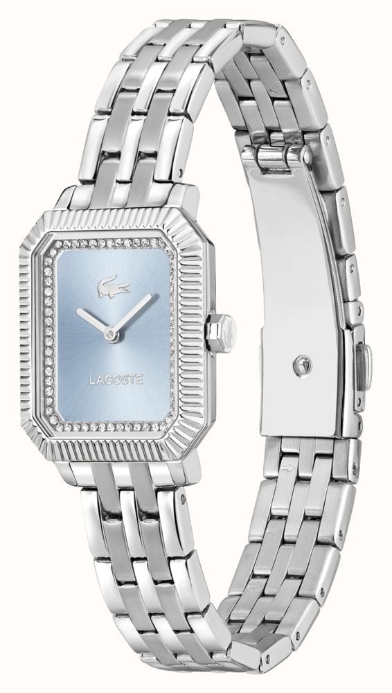 Lacoste Parisienne Quartz (22.8x27mm) Blue Sunray Dial / Stainless Steel Bracelet 2001440 - alternatieve weergave 2