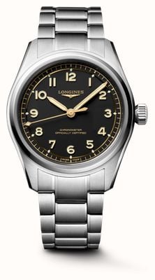 LONGINES Spirit Pilot (39mm) Black Dial / Green Rubber Strap