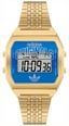 Adidas Originals Digital Two Gold Bracelet With Blue Dial AOST26523