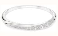 Swarovski Swarovski Classica bangle, Round cut, White, Sterling silver 5764808