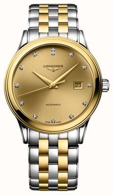 LONGINES Flagship Classic Automatic - Diamond (40mm) Gilt Dial / Two-Tone Stainless Steel Bracelet L49843387