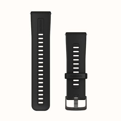 Garmin クイックリリースストラップ（24mm）ブラックシリコン/ブラックハードウェア - ストラップのみ 010-13907-00