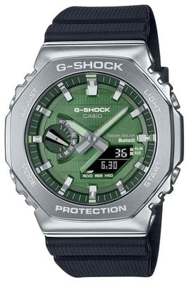Casio G-Shock Metal Covered 2100 (44.4mm) Green Dial / Black Bio-Based Resin Strap GBM-2100A-1A3ER