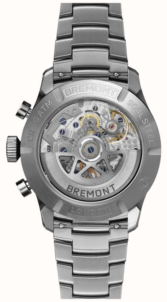 Bremont Altitude Chronograph GMT Automatic (42mm) Brushed Silver Galvanic Metal Dial / Stainless Steel Strap ALT42-CHR-G-SS-SI-B - alternate view 2