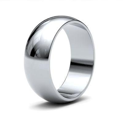 James Moore Wedding Rings | Palladium 500 | 7mm | Light | D-Shape | AG_7LLD-PD5