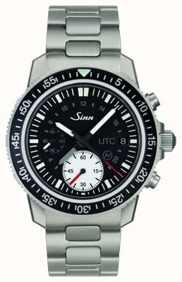 Sinn 613 ST UTC Diving Chronograph (41mm) Black Dial / Stainless Steel H-Link Bracelet 613.013 H-LINK