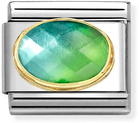 Nomination Classic Blue Green Gemstone Cubic Zirconia Charm 030612/037