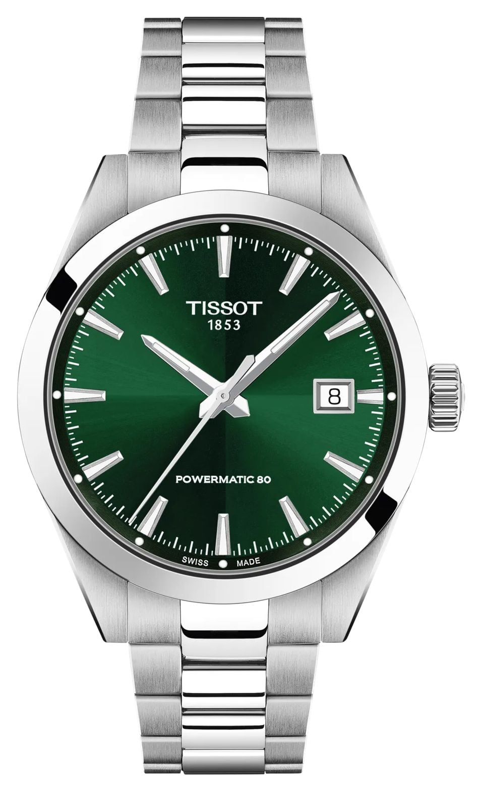 Tissot Gentleman Powermatic 80 (38 mm), cadran vert montre