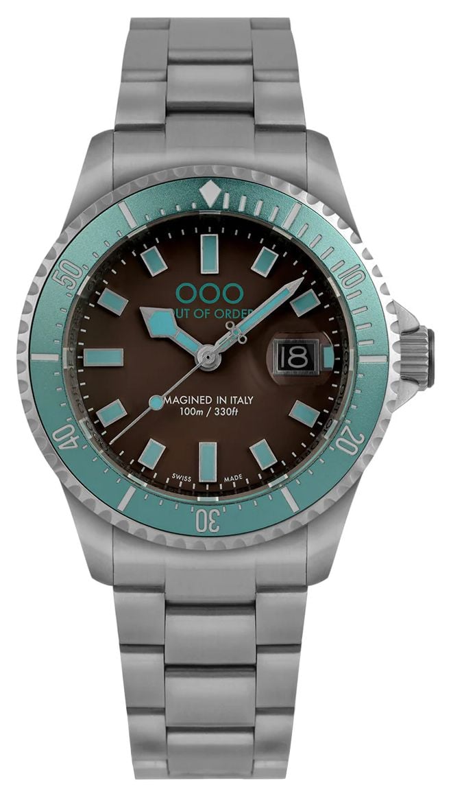 Out Of Order Casanova turquoise et marron (44 mm) cadran montre
