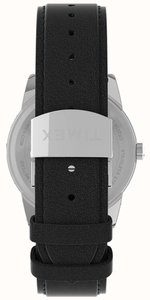 Timex Men s Easy Reader White Dial Black Leather Strap TW2V68800 First Class Watches IRL