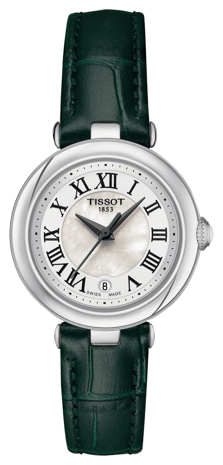 Tissot Bellissima (26mm) cadran nacre / bracelet cuir vert montre