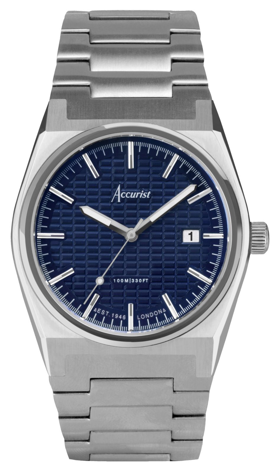 Accurist homme Origin (41 mm) cadran bleu texturÃ© / montre