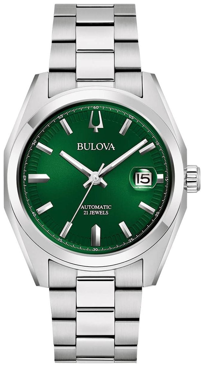 Bulova arpenteur pour homme (38 mm), cadran vert / montre