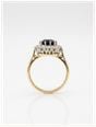 James Moore & Co Pre-Owned 18ct Yellow Gold Platinum Head Royal Blue 2.50ct Sapphire & 1.10ct Diamond Cluster Halo Ring J18130 - autre vue 2