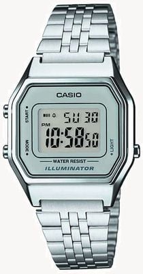 Casio Vintage-Illuminator (28,6 mm), digitales Zifferblatt / Edelstahl LA680WEA-7EF