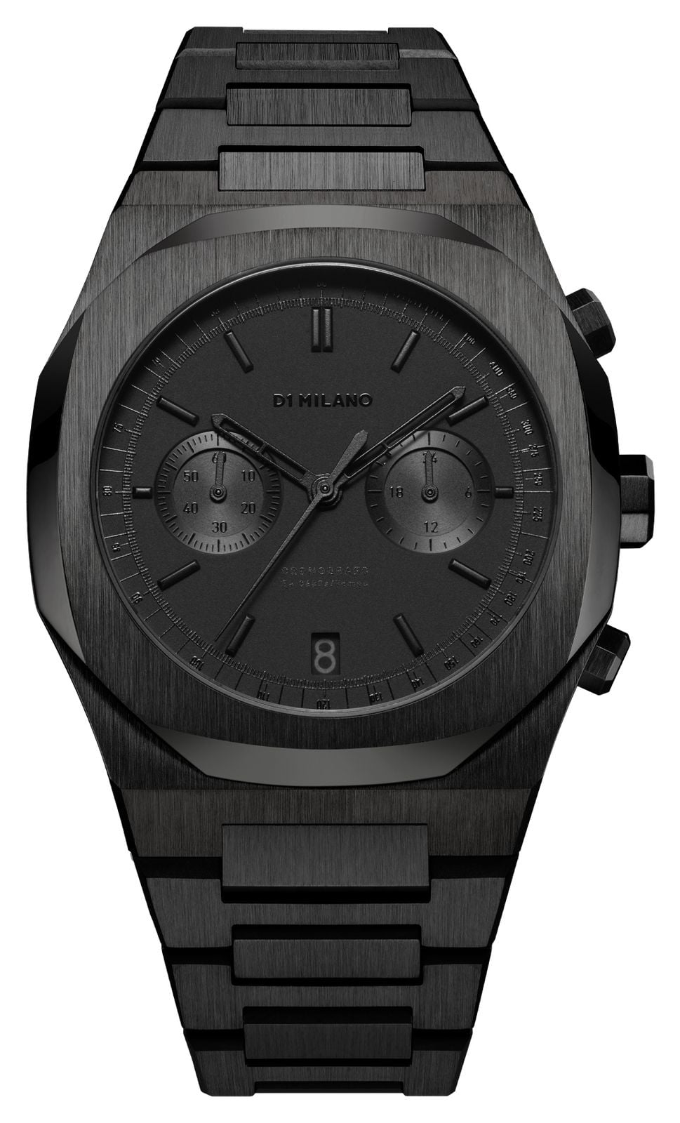 D1 Milano Chronografo Shadow (41,5 mm) cadran noir mat / montre