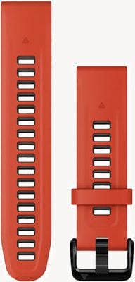 Garmin Quickfit® 20-Armband nur aus flammenrotem und graphitfarbenem Silikon 010-13279-04