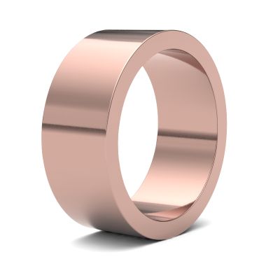 James Moore Wedding Rings | 9ct Rose Gold | 8mm | Medium | Flat | AG_8GMF-9R