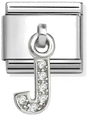 Nomination Classic Letter J Cubic Zirconia Charm 331818/10
