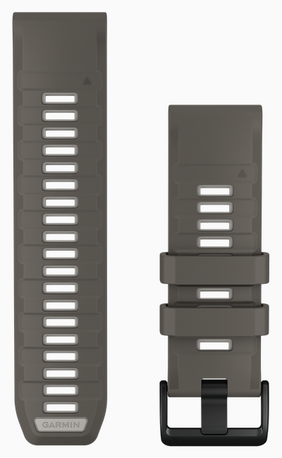 Garmin QuickFit Bands (26mm) Pebble Grey/Silver Grey Silicone with Black Hardware - Strap Only 010-14510-00