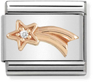 Nomination Classic Shooting Star 9ct Rose Gold & Steel Charm 430305/21