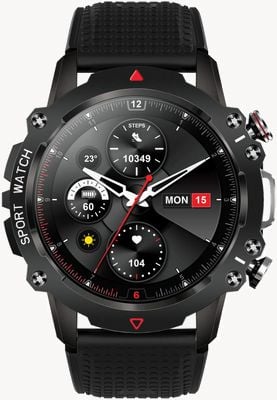 STORM Smartwatch S-hero (47 mm) z cyfrową tarczą i czarnym gumowym paskiem 47535/BK