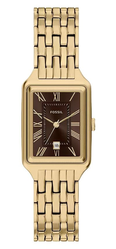 Fossil Raquel (23mm) cadran brun / bracelet acier inoxydable montre
