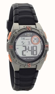 Limit Relógio digital / analógico masculino com pulseira de borracha preta 5695.71
