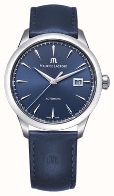Maurice Lacroix 1975 Automatic (40mm) Blue Sun-Brushed Dial / Blue Leather Strap 756008-SS001-430-4