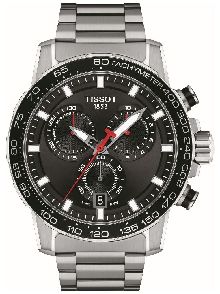 Tissot Chrono Supersport | cadran noir | bracelet en acier montre