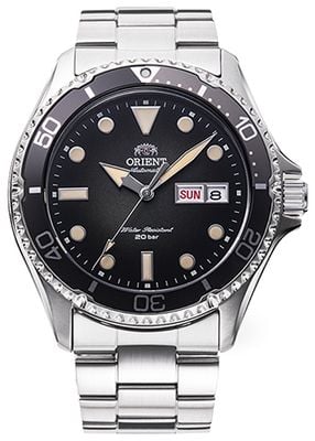 Orient Mako Vintage Day-Date Automatic (41.8mm) Black Gradient Dial / Stainless Steel Bracelet RA-AA0810N39B