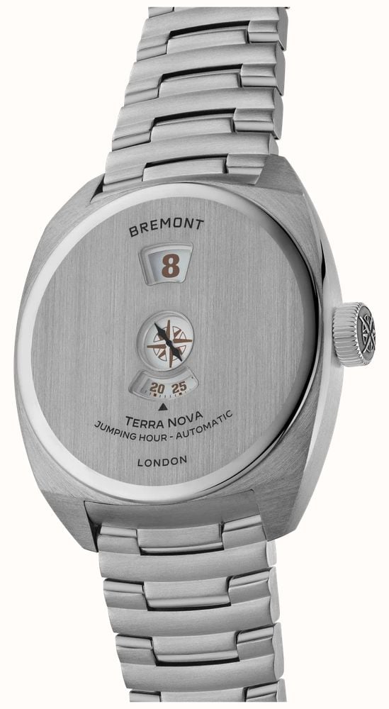 Bremont Terra Nova Jumping Hour Automatic (38mm) Closed-Case Dial / Stainless Steel Bracelet TN38-JH-SS-CC-B - vista alternativa 3
