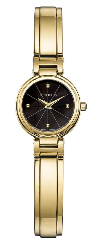 Herbelin Lady H Quartz 22mm Black MotherofPearl Dial  Watch