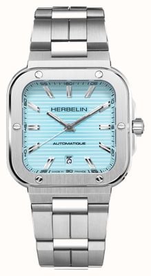 Herbelin Boné masculino camarat (39mm) mostrador azul claro / pulseira de aço inoxidável 1646B25