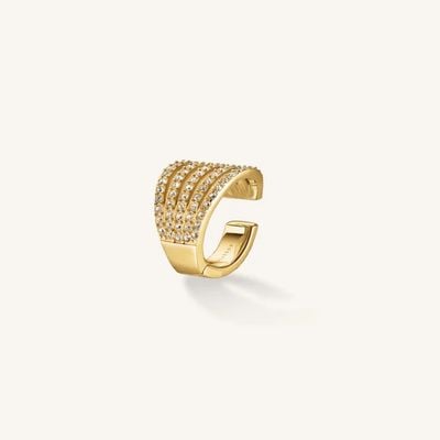 Rosefield Jewellery Caged Crystal Gold Stainless Steel Earcuff JECCG-J1032