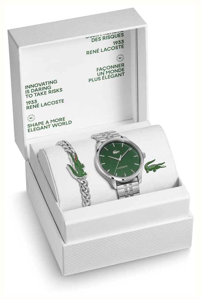 Lacoste Mens Stainless Steel Green Dial Giftset Watch 2070065 - 备用视图 2