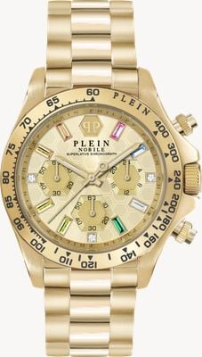 Philipp Plein $treet couture nobile dame (38 mm) gouden wijzerplaat / gouden pvd roestvrijstalen armband PWSBA0223