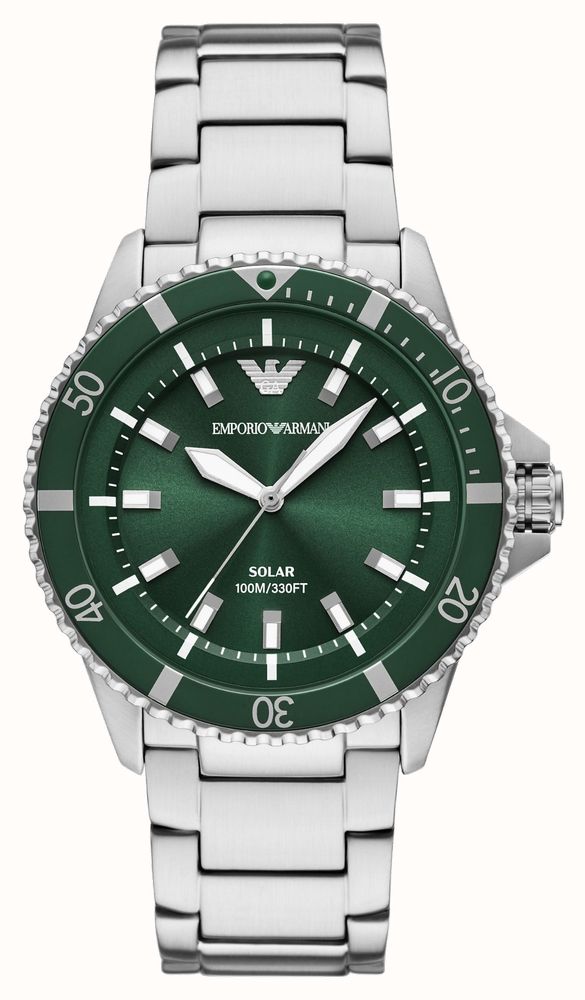 Emporio Armani World Explorer Solar (42mm) Green Dial Stainless